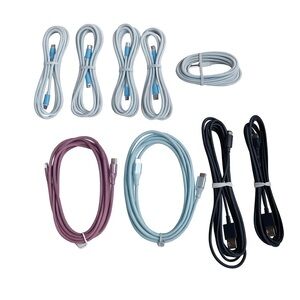 9-Pack iPhone Lightning Charging Cables 5–6 Ft iPhone 6–14 Compatible Brand New